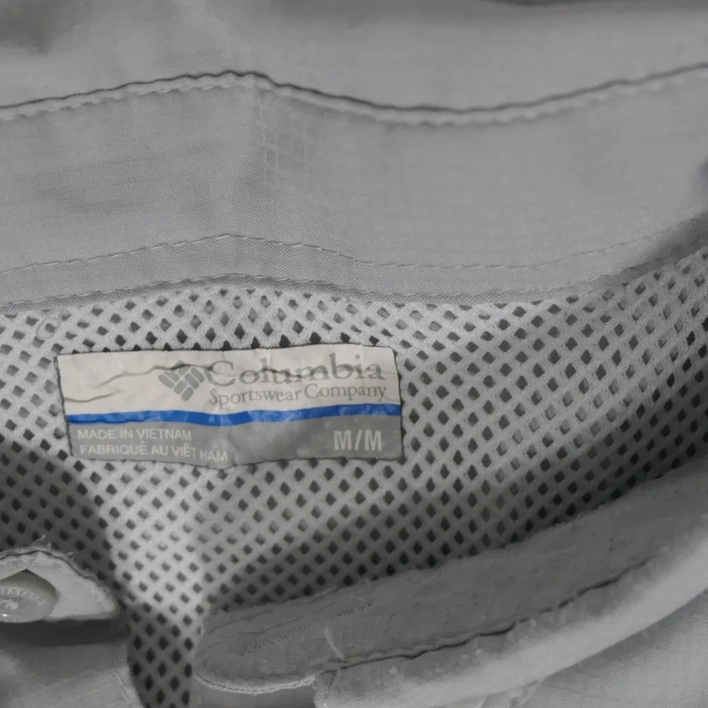 Columbia Mens PFG Shirt M Grey Fishing Omni-Shade Outdoors Hiking UPF 30 FM7266 - Picture 2 of 9